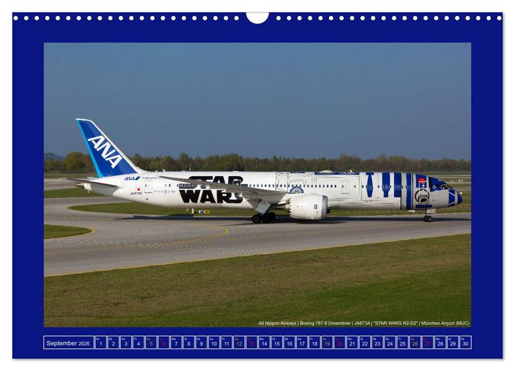 Produktbild: Bunte Airliner (Wandkalender 2026 DIN A3 quer), CALVENDO Monatskalender