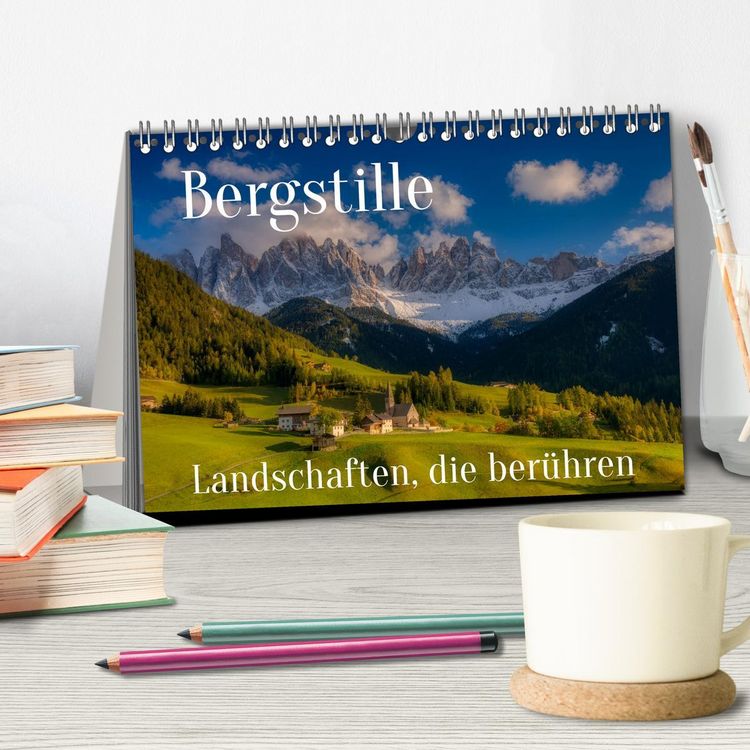 Produktbild: Bergstille - Landschaften, die ber&uuml;hren (Tischkalender 2026 DIN A5 quer), CALVENDO Monatskalender