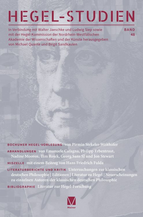 Produktbild: Hegel-Studien Band 48