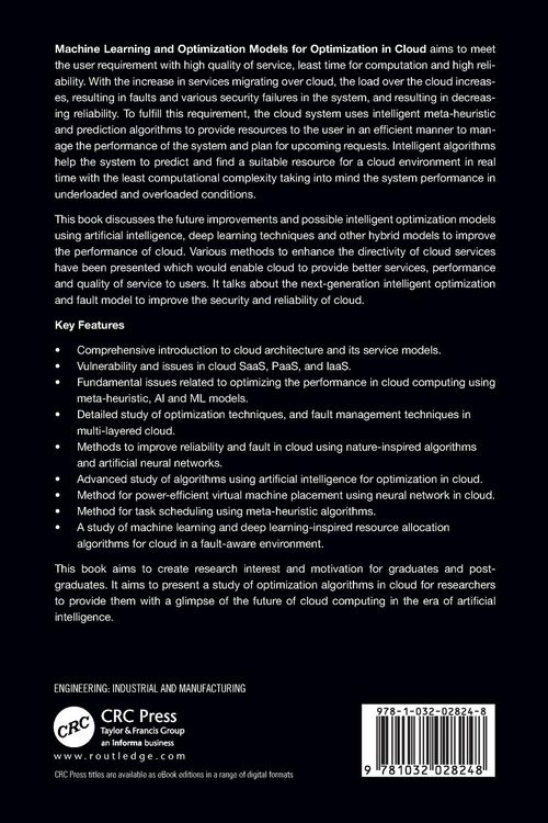 Produktbild: Machine Learning and Optimization Models for Optimization in Cloud