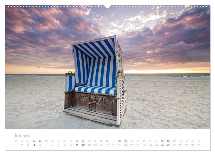 Produktbild: Sehnsucht Sylt (hochwertiger Premium Wandkalender 2026 DIN A2 quer), Kunstdruck in Hochglanz
