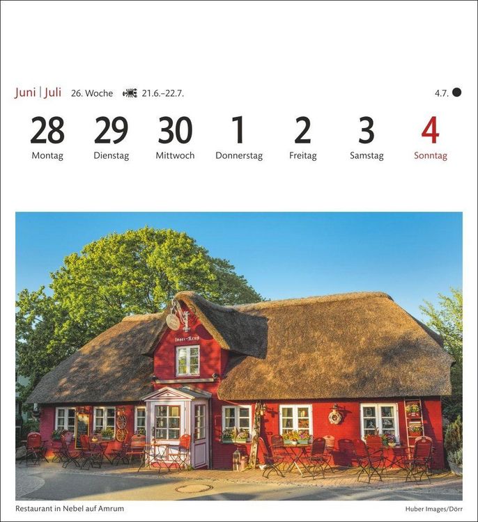 Produktbild: Nordseek&uuml;ste Sehnsuchtskalender 2027 - Wochenkalender mit 53 Postkarten