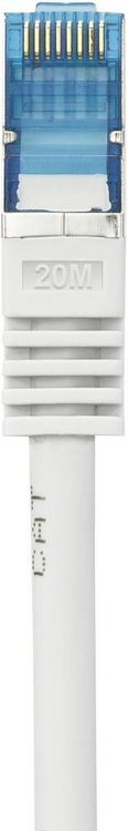 Produktbild: Renkforce RF-4145298 RJ45 Patchkabel CAT 6a S/FTP 20.00 m Grau mit Rastnasenschutz, Flammwidrig 1 St.