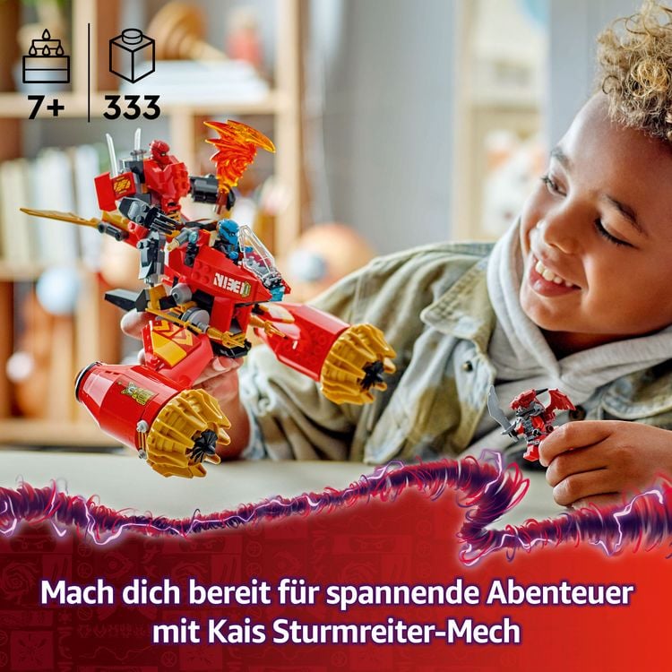 Produktbild: LEGO NINJAGO Kais Sturmreiter-Mech - Fliegendes Motorrad Spielzeug 71830