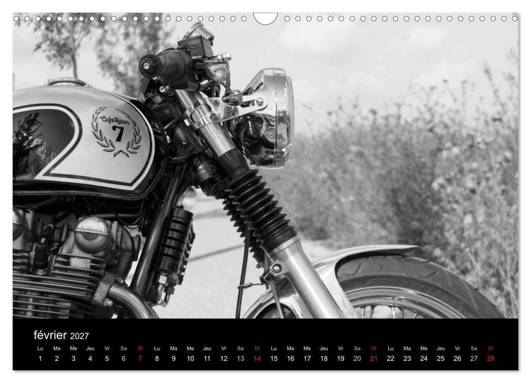 Produktbild: Une moto de caract&egrave;re (Calendrier mural 2027 DIN A3 vertical), CALVENDO calendrier mensuel