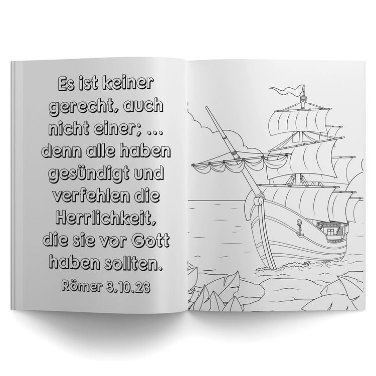 Produktbild: Malheft mit Bibelversen