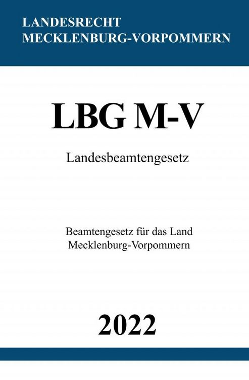 Produktbild: Landesbeamtengesetz LBG M-V 2022