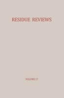 Produktbild: Residue Reviews / R&uuml;ckstands-Berichte