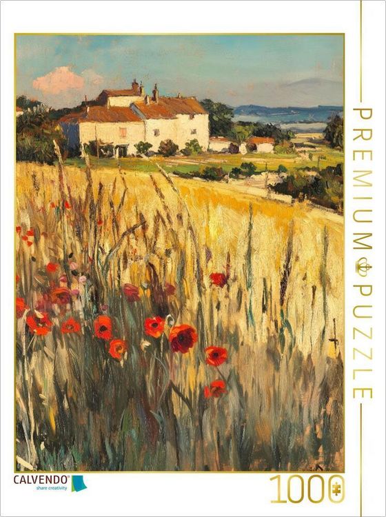 Produktbild: CALVENDO Puzzle Klatschmohn im Kornfeld | 1000 Teile Lege-Gr&ouml;&szlig;e 64x48cm Foto-Puzzle f&uuml;r gl&uuml;ckliche Stunden