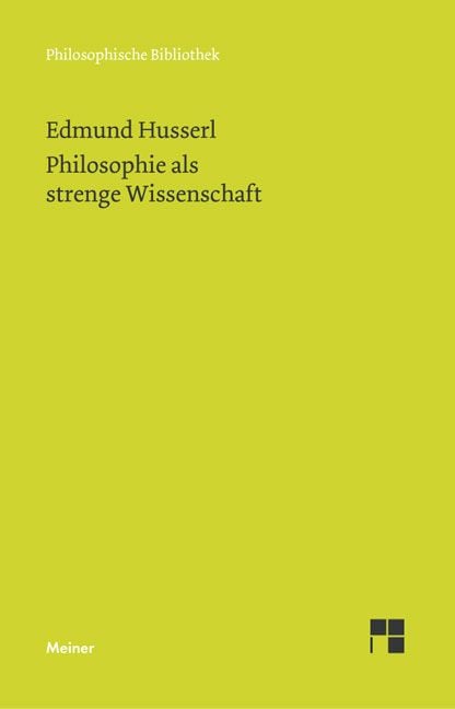 Produktbild: Philosophie als strenge Wissenschaft