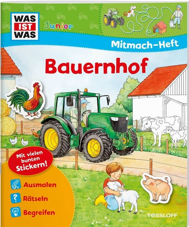 Produktbild: WAS IST WAS Junior Mitmach-Heft Bauernhof