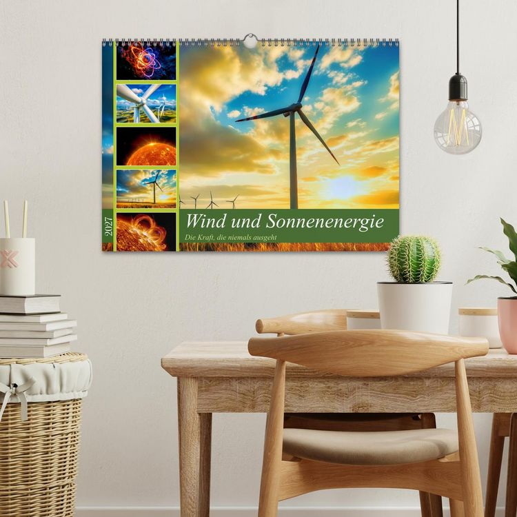 Produktbild: Wind und Sonnenenergie (Wandkalender 2027 DIN A3 quer), CALVENDO Monatskalender