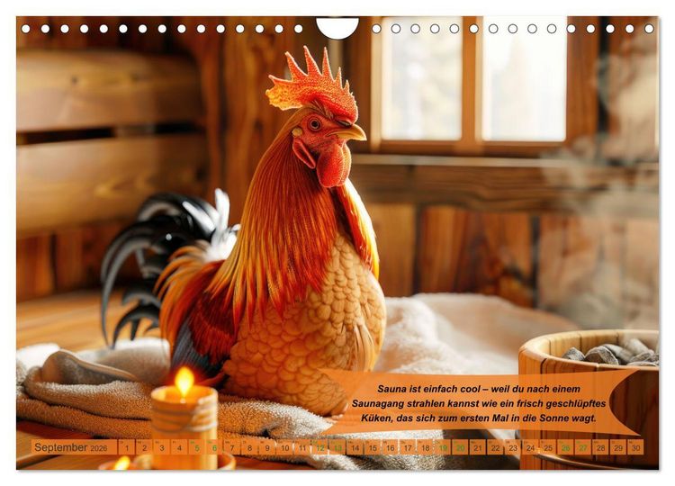 Produktbild: Tierisch lustige Saunafreunde (Wandkalender 2026 DIN A4 quer), CALVENDO Monatskalender