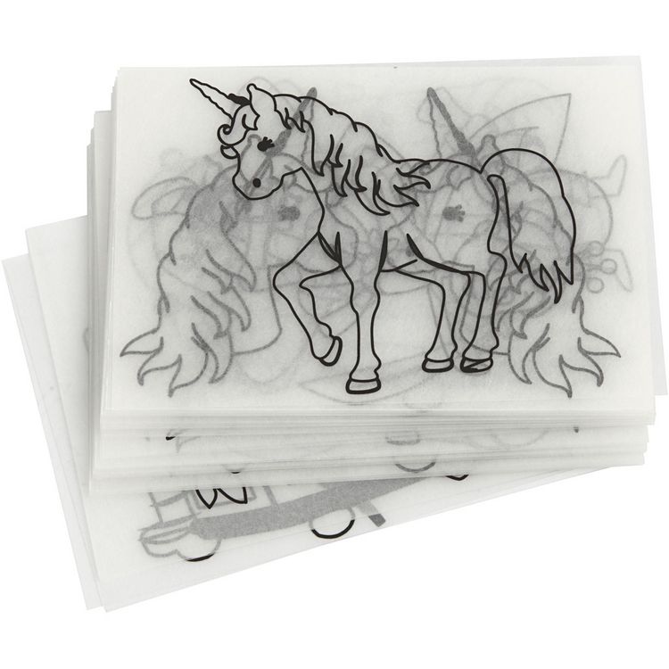 Produktbild: Creativ Company Plastikschrumpfplatten mit Motiven, Blatt 10,5x14,5 cm, Dicke 0,3 mm, 36 Blatt