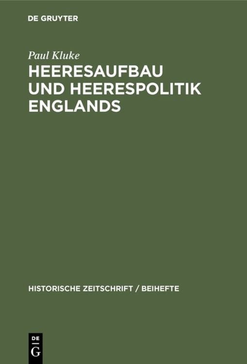 Produktbild: Heeresaufbau und Heerespolitik Englands
