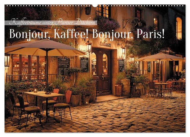 Produktbild: Bonjour, Kaffee! Bonjour, Paris! (Wandkalender 2027 DIN A2 quer), CALVENDO Monatskalender