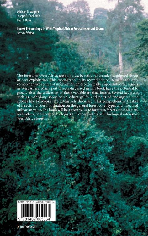 Produktbild: Forest Entomology in West Tropical Africa: Forest Insects of Ghana