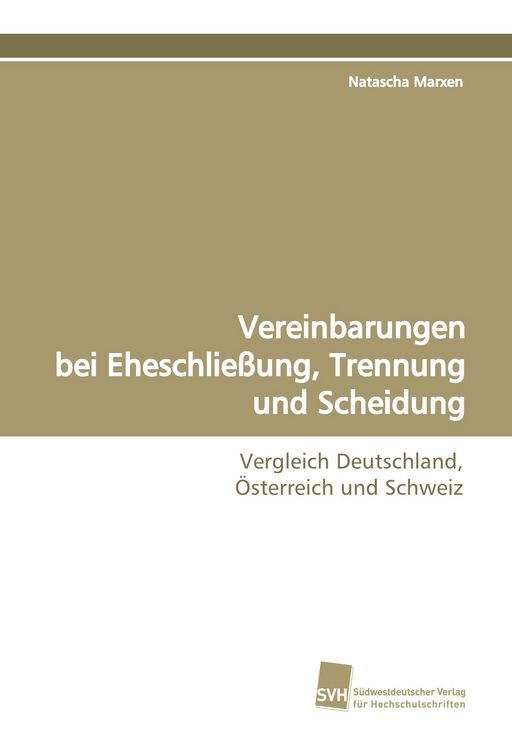Produktbild: Vereinbarungen bei Eheschlie&szlig;ung,Trennung und Scheidung