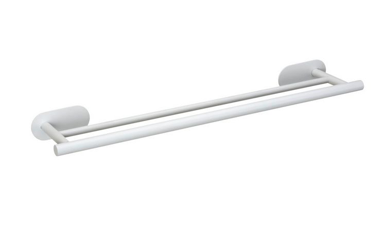Produktbild: Turbo-Loc&reg; Badetuchstange Duo Mod. Orea White matt, 60 cm, aus rostfreiem Edelstahl