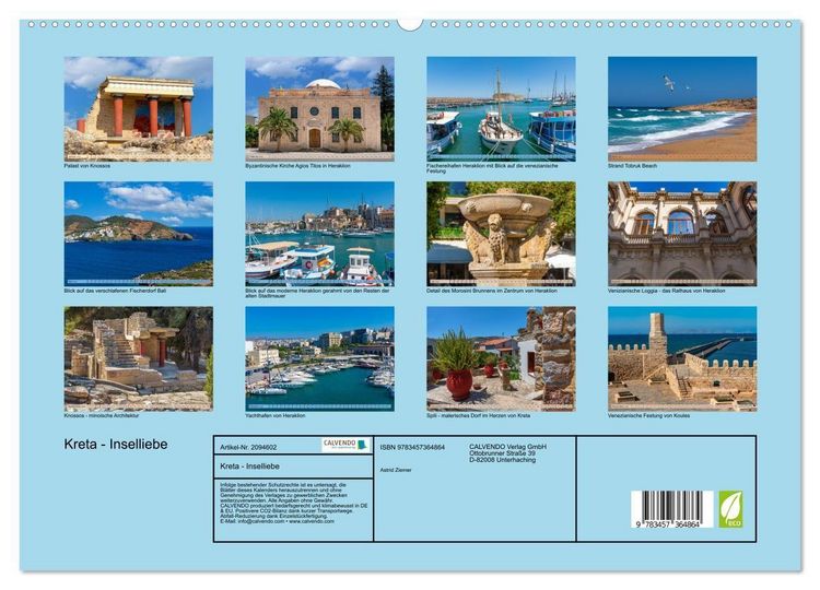 Produktbild: Kreta - Inselliebe (hochwertiger Premium Wandkalender 2026 DIN A2 quer), Kunstdruck in Hochglanz