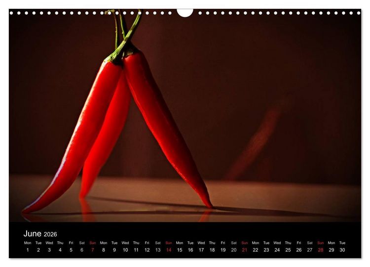 Produktbild: Hot Chili Calendar Great Britain Edition (Wall Calendar 2026 DIN A3 landscape), CALVENDO 12 Month Wall Calendar