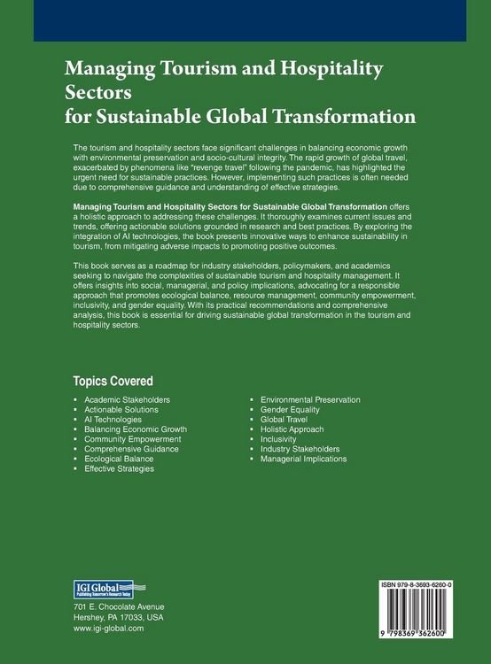 Produktbild: Managing Tourism and Hospitality Sectors for Sustainable Global Transformation
