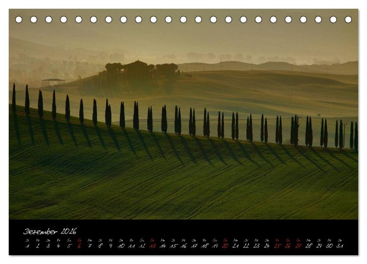 Produktbild: Licht der Toscana (Tischkalender 2026 DIN A5 quer), CALVENDO Monatskalender