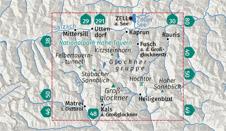 Produktbild: KOMPASS Wanderkarte 39 Glocknergruppe, Nationalpark Hohe Tauern 1:50.000