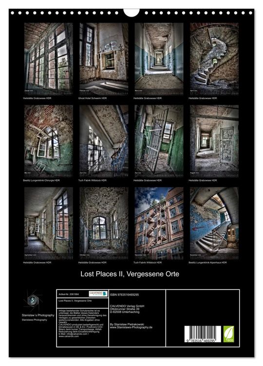Produktbild: Lost Places II, Vergessene Orte (Wandkalender 2026 DIN A3 hoch), CALVENDO Monatskalender