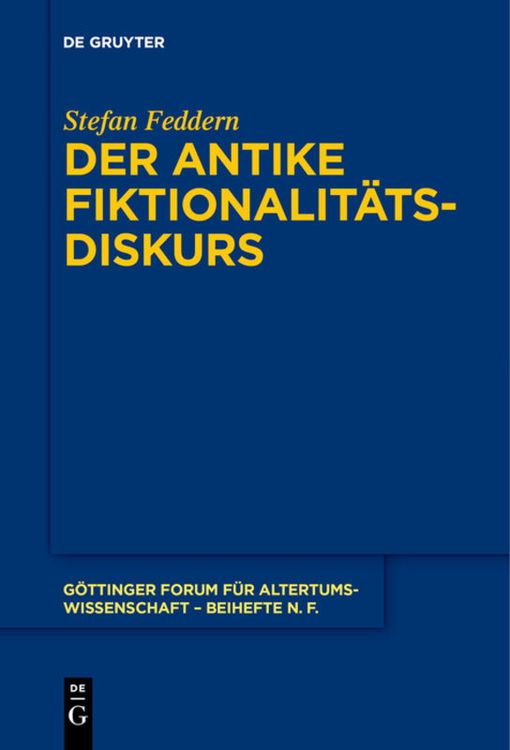 Produktbild: Der antike Fiktionalit&auml;tsdiskurs