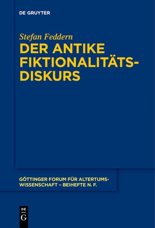 Produktbild: Der antike Fiktionalit&auml;tsdiskurs