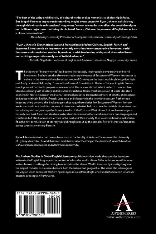 Produktbild: Transnationalism and Translation in Modern Chinese, English, French and Japanese Literatures
