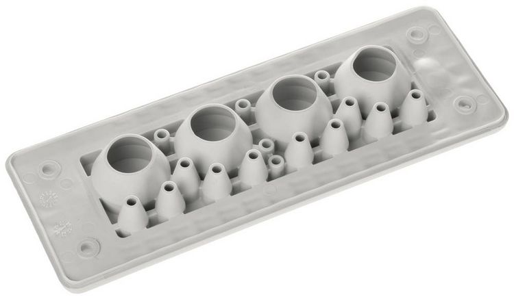 Produktbild: Trelleborg MH-24 F 19-1 LIGHT GREY UL94 V-0 IP65 | TPE | Screw Durchf&uuml;hrungsplatte TPE Grau 1 St.