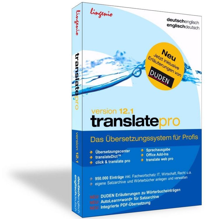 Produktbild: translate pro 12.1 Deutsch-Englisch/2 DVD-ROM