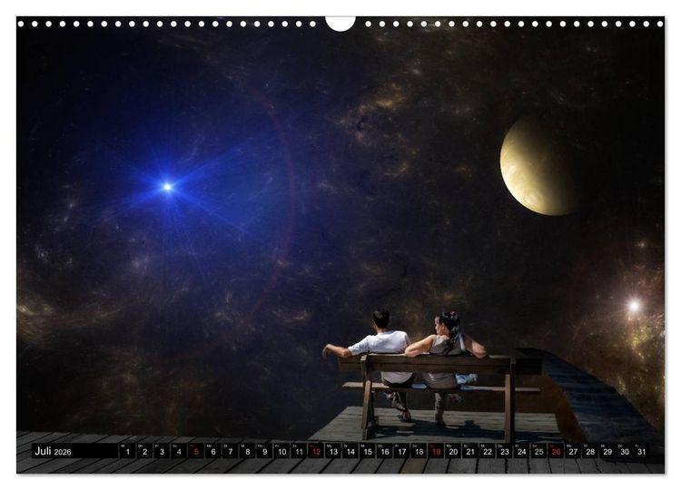 Produktbild: Ansichten des Weltraums (Wandkalender 2026 DIN A3 quer), CALVENDO Monatskalender