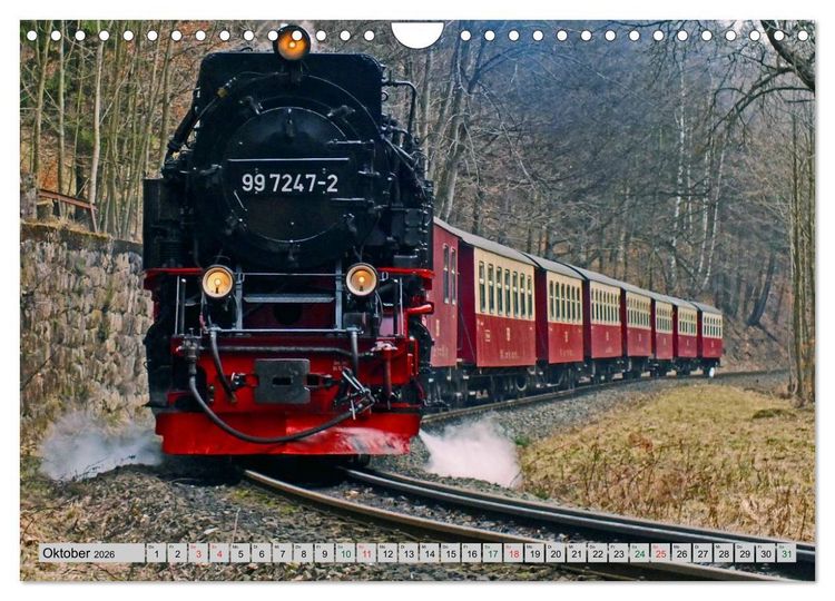 Produktbild: Unter Dampf durch den Harz (Wandkalender 2026 DIN A4 quer), CALVENDO Monatskalender