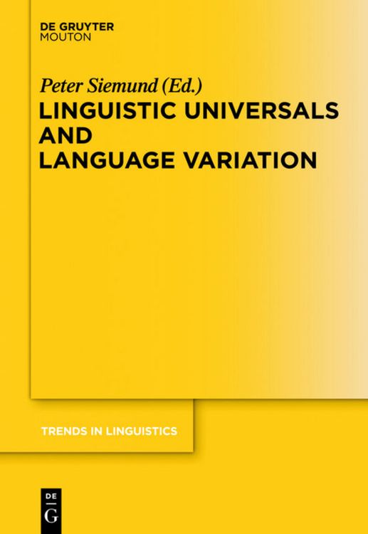 Produktbild: Linguistic Universals and Language Variation