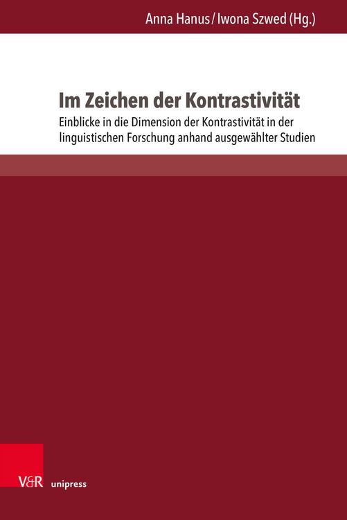Produktbild: Im Zeichen der Kontrastivit&auml;t