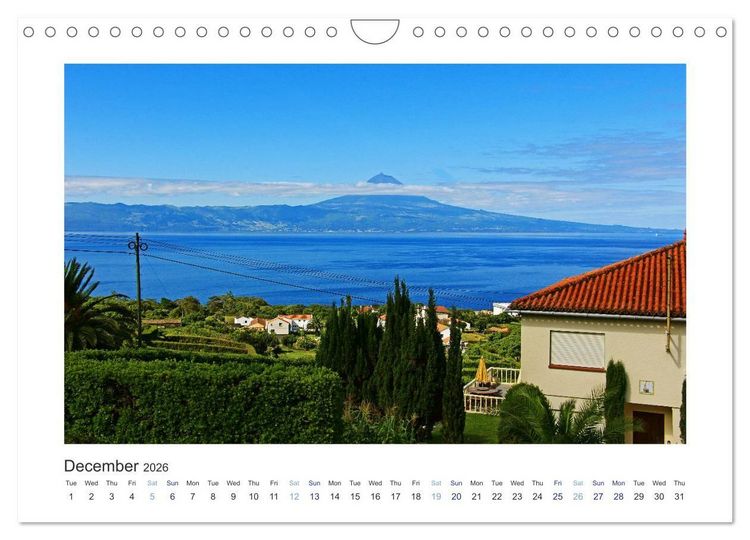 Produktbild: Sao Jorge Island of the Azores - fantastic fajas on the greenest island of Portugal (Wall Calendar 2026 DIN A4 landscape), CALVENDO 12 Month Wall Calendar