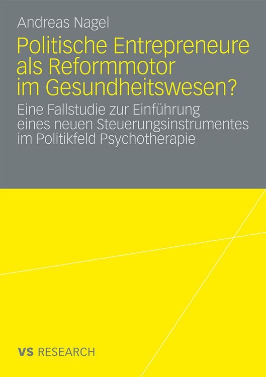 Produktbild: Politische Entrepreneure als Reformmotor im Gesundheitswesen?
