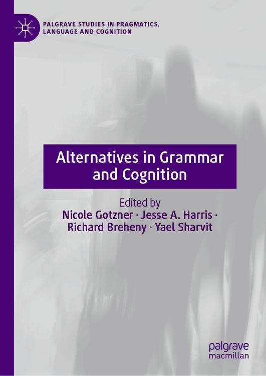 Produktbild: Alternatives in Grammar and Cognition