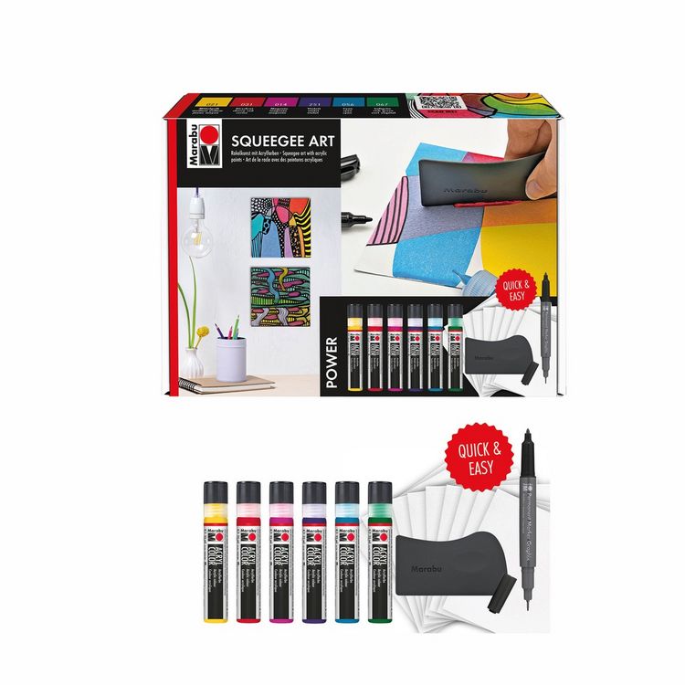 Produktbild: Marabu Acryl Color Squeegee Art Set Power 6x 25ml
