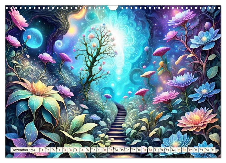 Produktbild: Zauberhafte farbenfrohe Bl&uuml;tenwelt (Wandkalender 2026 DIN A3 quer), CALVENDO Monatskalender