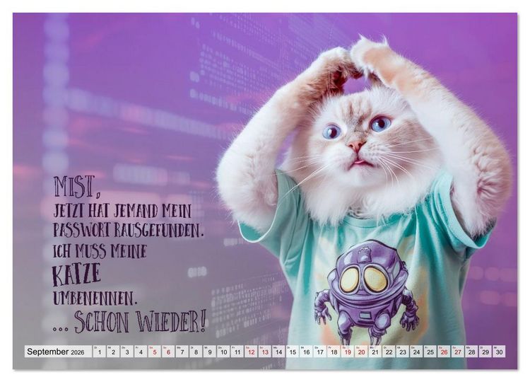 Produktbild: Tierischer Taskmanager (Wandkalender 2026 DIN A4 quer), CALVENDO Monatskalender