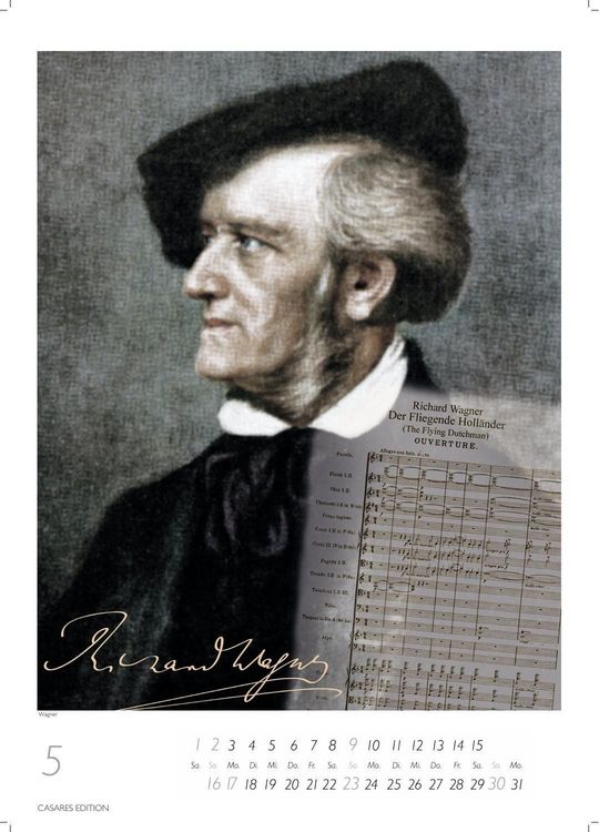 Produktbild: Komponisten Kalender 2027 &ndash; Musik-Kalender 42x59cm - 12 Klassische Komponisten im Portr&auml;t