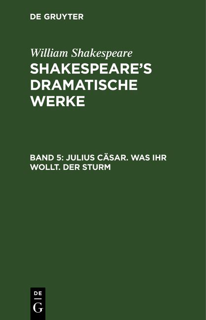 Produktbild: Julius C&auml;sar. Was ihr wollt. Der Sturm