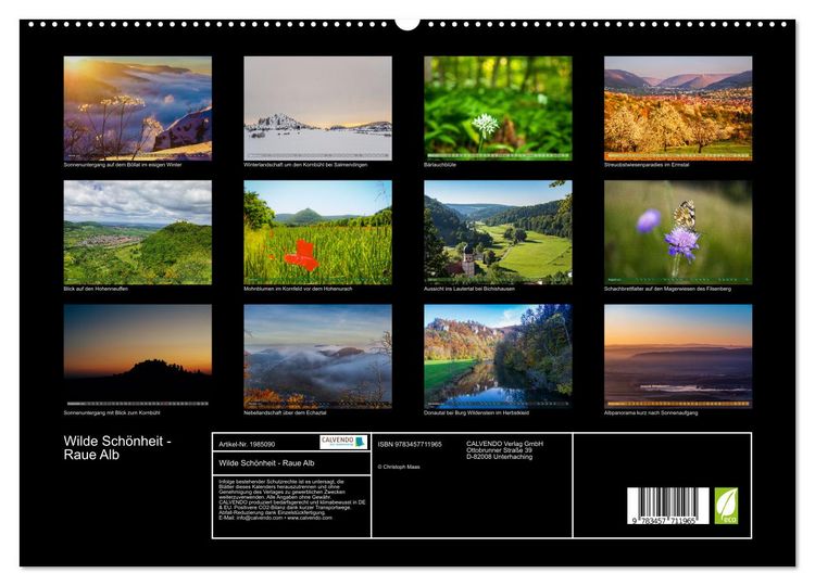 Produktbild: Wilde Sch&ouml;nheit - Raue Alb (hochwertiger Premium Wandkalender 2026 DIN A2 quer), Kunstdruck in Hochglanz