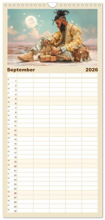 Produktbild: Familienplaner 2026 - Eine Liebe zur Musik - Musikanten mit 5 Spalten (Wandkalender, 21 x 45 cm) CALVENDO