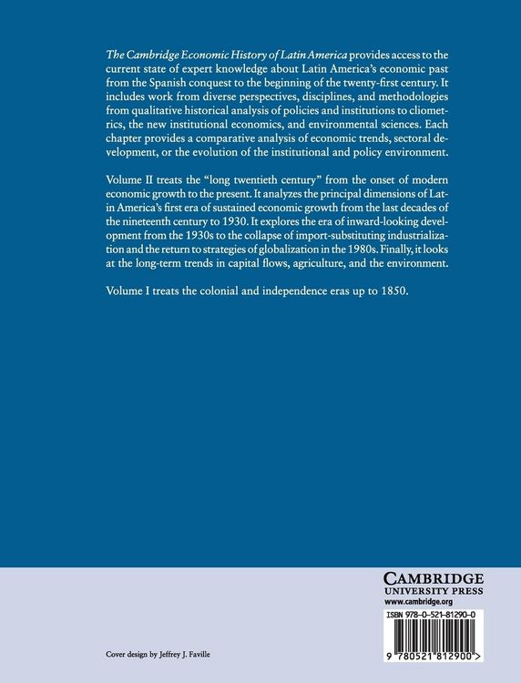 Produktbild: The Cambridge Economic History of Latin America