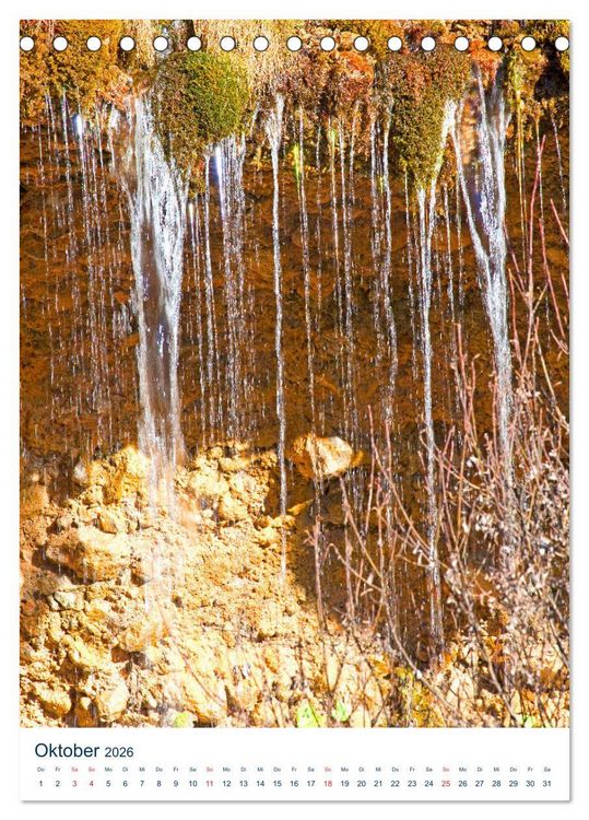 Produktbild: Sch&ouml;ner Wasserfall (Tischkalender 2026 DIN A5 hoch), CALVENDO Monatskalender